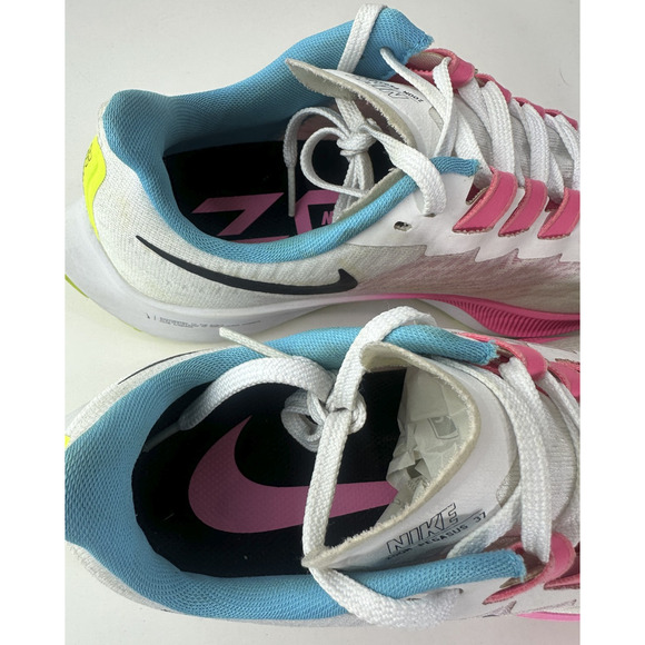 Nike Womens Air Zoom Pegasus 37 White Pink Glow Running Shoes Size 9 Sneakers - Picture 13 of 16